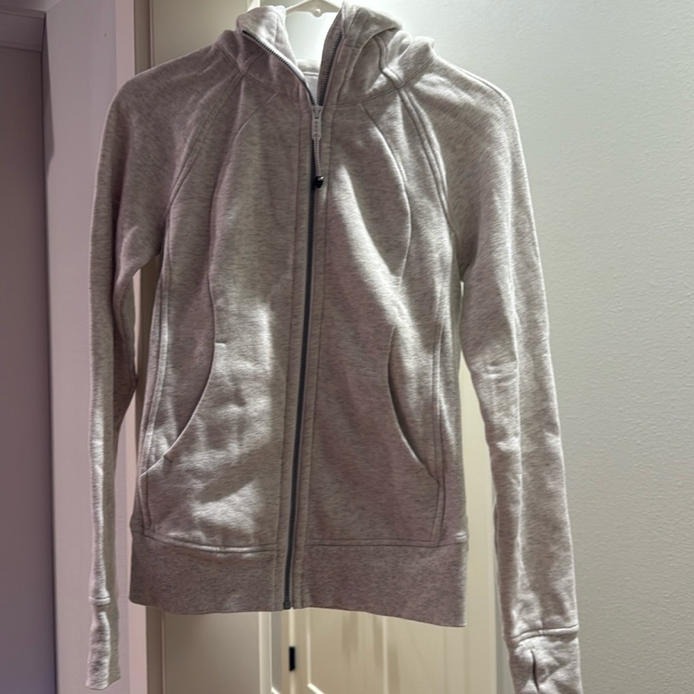 LULU scuba full-zip light grey